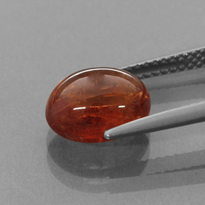 Hilo de espesartita Naranja mandarina natural de 4.73 ct, Transparente, Transparente / Translúcido