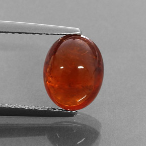 Granate espesartita naranja natural de 4,35 ct, transparente, transparente / translúcido