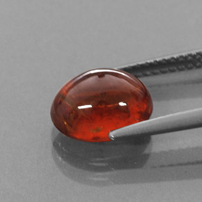 Granate espesartita naranja natural de 4,35 ct, transparente, transparente / translúcido