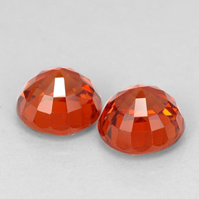 Gemas de granate espesartita naranja natural de  ct, corte redondo, VVS-VS
