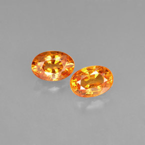 Gemas de granate espesartita naranja natural de  ct, corte óvalo, VS-SI