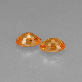 Gemas de granate espesartita naranja natural de  ct, corte óvalo, VS-SI