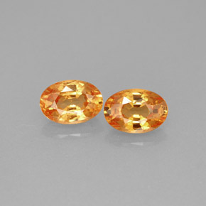 Gemas de granate espesartita naranja natural de  ct, corte óvalo, VS-SI