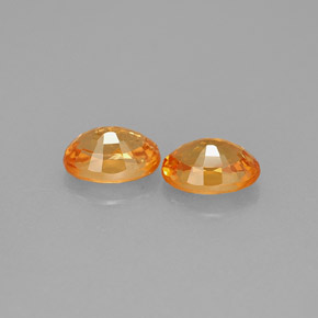 Gemas de granate espesartita naranja natural de  ct, corte óvalo, VS-SI