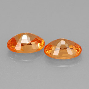 Gemas de granate espesartita naranja natural de  ct, corte óvalo, VS