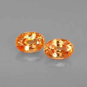 Gemas de granate espesartita naranja natural de  ct, corte óvalo, VS-SI