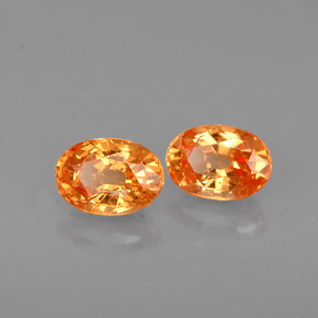 Gemas de granate espesartita naranja natural de  ct, corte óvalo, VS-SI