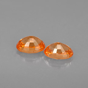 Gemas de granate espesartita naranja natural de  ct, corte óvalo, VS-SI