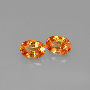 Gemas de granate espesartita naranja natural de  ct, corte óvalo, VS-SI