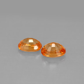 Gemas de granate espesartita naranja natural de  ct, corte óvalo, VS-SI