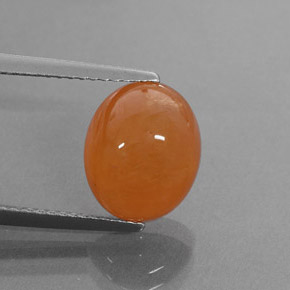 Hilo de espesartita Naranja natural de 6.54 ct, Transparente, Transparente / Translúcido