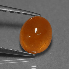 Granate espesartita naranja natural de 6,24 ct, transparente, transparente / translúcido