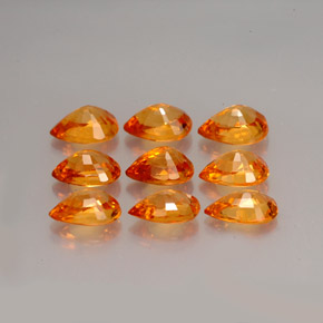 Gemas de granate espesartita naranja natural de  ct, en forma de pera, VS