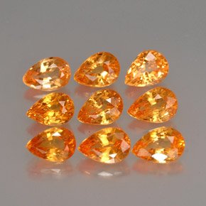 Gemas de granate espesartita naranja natural de  ct, en forma de pera, VS