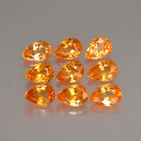 Gemas de granate espesartita naranja natural de  ct, en forma de pera, VS