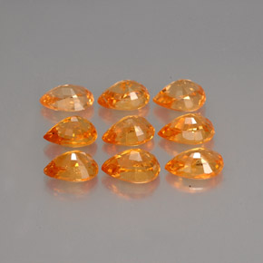Gemas de granate espesartita naranja natural de  ct, en forma de pera, VS