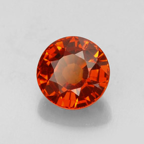 Granate espesartita naranja natural de 0,99 ct, corte redondo, VS