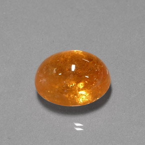 Hilo de espesartita Naranja natural de 5.08 ct, Transparente, Transparente / Translúcido