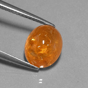 Hilo de espesartita Naranja natural de 5.08 ct, Transparente, Transparente / Translúcido