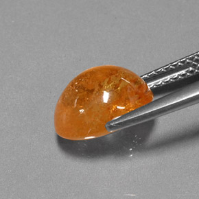 Hilo de espesartita Naranja natural de 5.08 ct, Transparente, Transparente / Translúcido