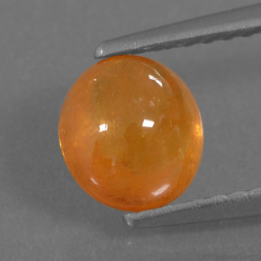 Granate espesartita naranja natural de 1,88 ct, corte óvalo, translúcido