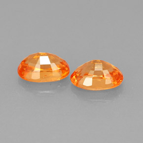 Gemas de granate espesartita naranja natural de  ct, corte óvalo, VS