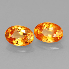 Gemas de granate espesartita naranja natural de  ct, corte óvalo, VS
