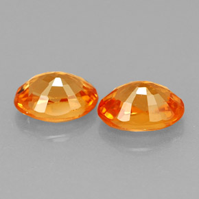 Gemas de granate espesartita naranja natural de  ct, corte óvalo, VS