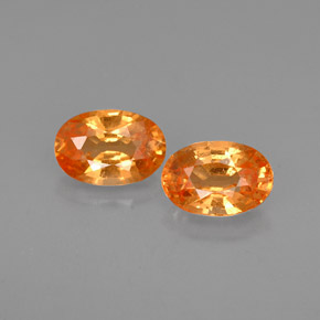 Gemas de granate espesartita naranja natural de  ct, corte óvalo, VS