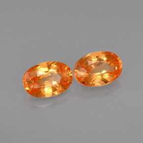 Gemas de granate espesartita naranja natural de  ct, corte óvalo, VS
