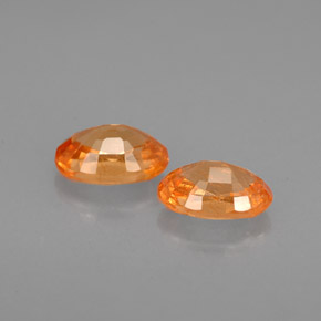 Gemas de granate espesartita naranja natural de  ct, corte óvalo, VS