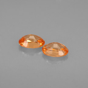 Gemas de granate espesartita naranja natural de  ct, corte óvalo, VS