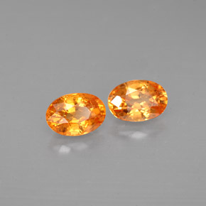 Gemas de granate espesartita naranja natural de  ct, corte óvalo, VS