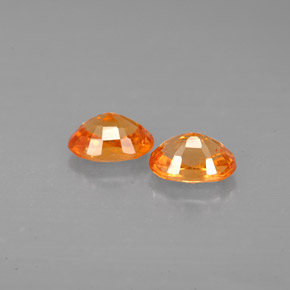 Gemas de granate espesartita naranja natural de  ct, corte óvalo, VS