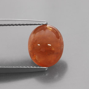 Granate espesartita naranja natural de 6,14 ct, transparente, transparente / translúcido