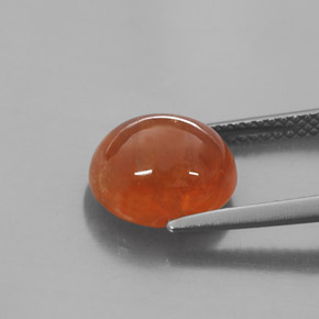Granate espesartita naranja natural de 6,14 ct, transparente, transparente / translúcido