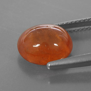 Granate espesartita naranja natural de 6,01 ct, transparente, transparente / translúcido