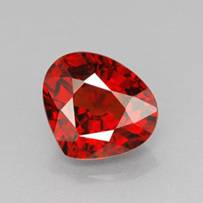 Granate espesartita naranja natural de 2,79 ct, en forma de pera, VVS-VS