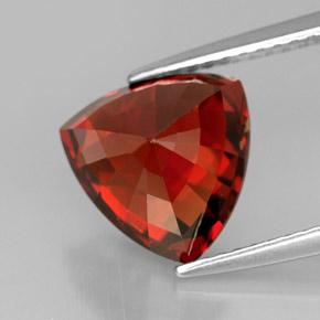 Granate espesartita naranja natural de 4,48 ct, trillón, VVS-VS