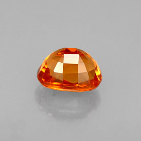 Granate espesartita naranja natural de 0,80 ct, corte óvalo, VVS