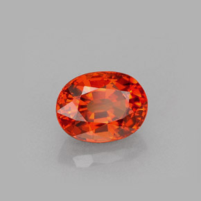 Hilo de espesartita Naranja rojizo natural de 1.07 ct, Corte Óvalo, VVS-VS