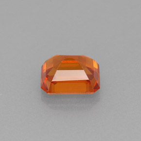 Granate espesartita naranja natural de 0,82 ct, corte esmeralda, VS