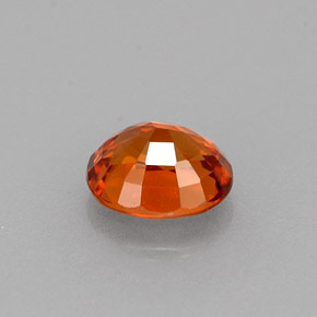Granate espesartita naranja natural de 0,88 ct, corte óvalo, VVS-VS