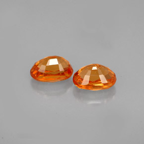 Gemas de granate espesartita naranja natural de  ct, corte óvalo, VS