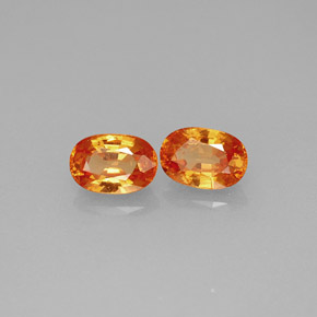 Gemas de granate espesartita naranja natural de  ct, corte óvalo, VS