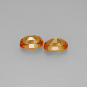 Gemas de granate espesartita naranja natural de  ct, corte óvalo, VS