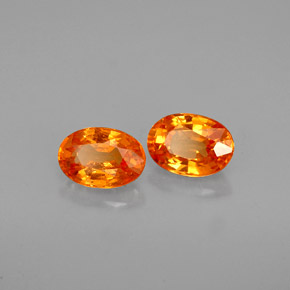 Gemas de granate espesartita naranja natural de  ct, corte óvalo, VS