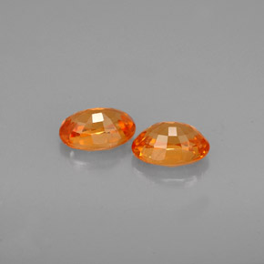 Gemas de granate espesartita naranja natural de  ct, corte óvalo, VS