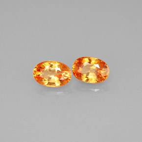 Gemas de granate espesartita naranja natural de  ct, corte óvalo, VS
