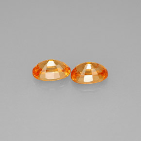 Gemas de granate espesartita naranja natural de  ct, corte óvalo, VS